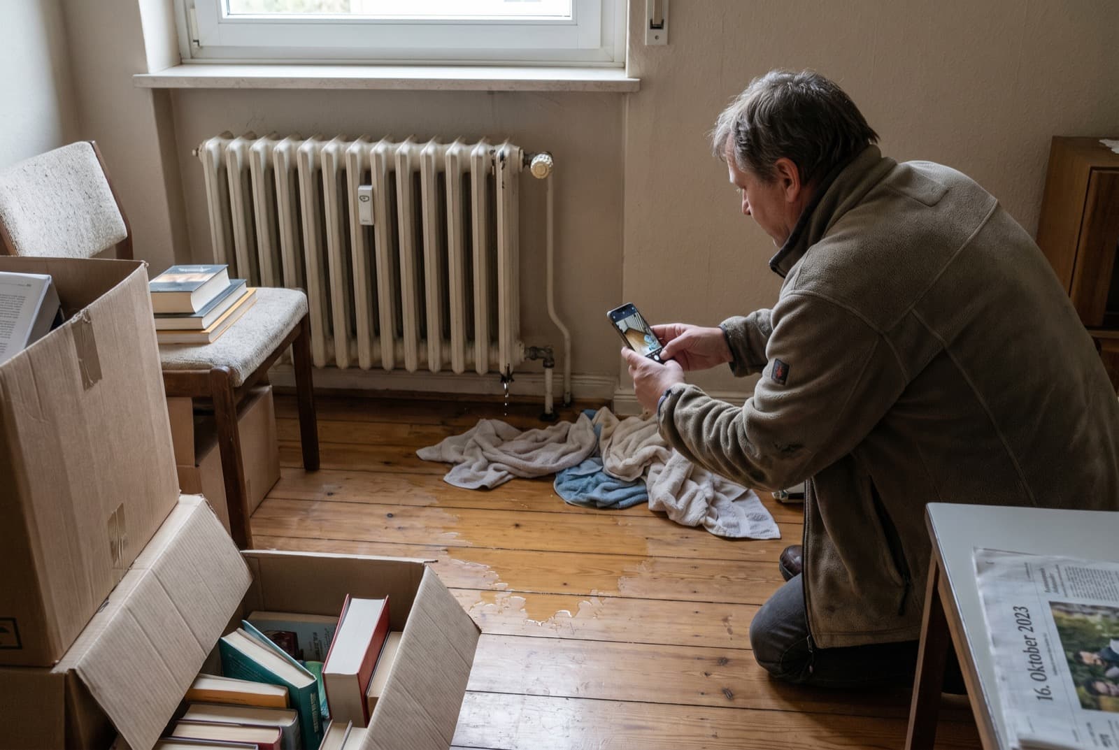 Wasserschaden in der Wohnung — die ersten 24 Stunden.